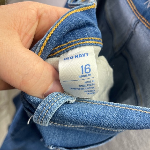 Old Navy Stretch Flare Leg Jeans Womens 16 Plus size Cute Denim Blue Pants 1907 - Picture 3 of 9